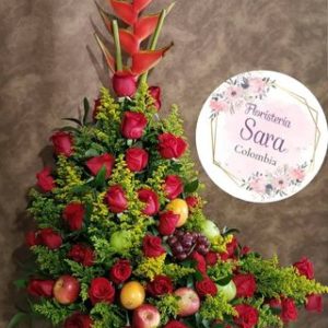 Arreglo Floral con Frutas Especial